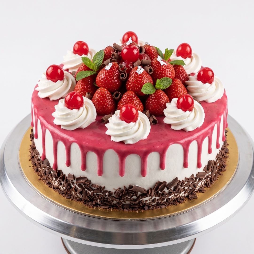 Fraisier aux fraises fraîches