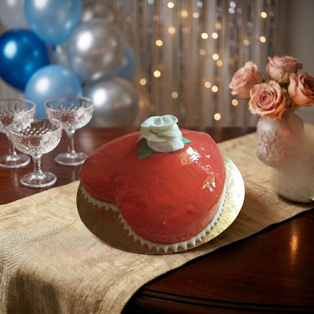 Gâteau avec glaçage miroir brillant