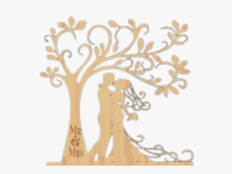 Topper personnalisé pour gâteau de mariage